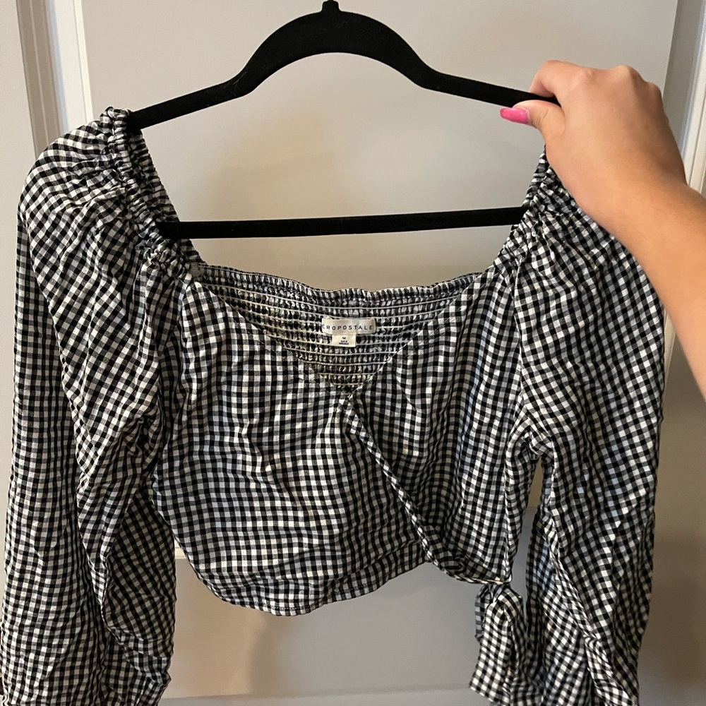 Never worn checkered blouse!